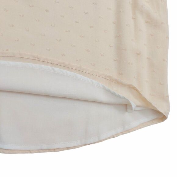 Gibsonlook Sleeveless Blouse Womens Large Beige V-Neck Lined Lightweight Boho - Picture 6 of 8